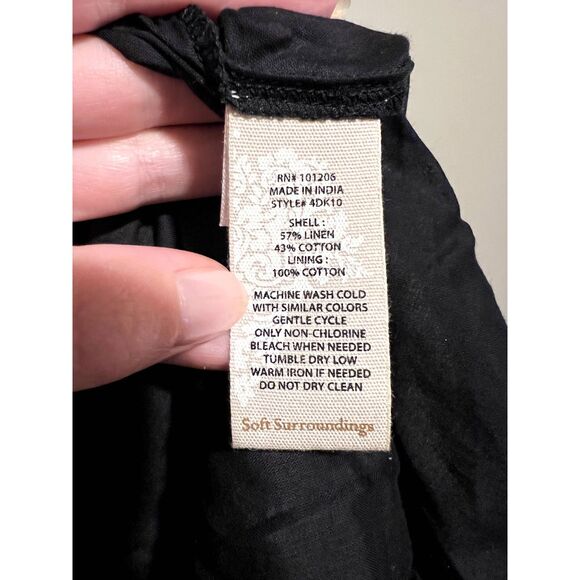 NWT Soft Surroundings Remi Linen Cotton Shift Maxi Dress Lagenlook Size TXL - Picture 4 of 10